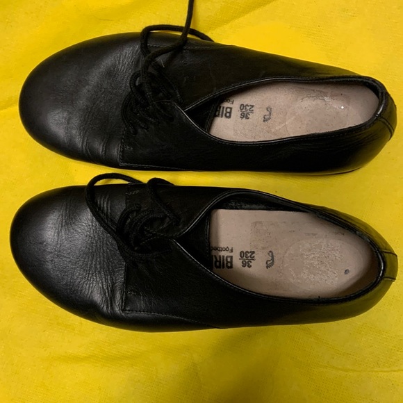 Birkenstock Saunders Lace Up Black Derby Shoes Women\'s Size 36